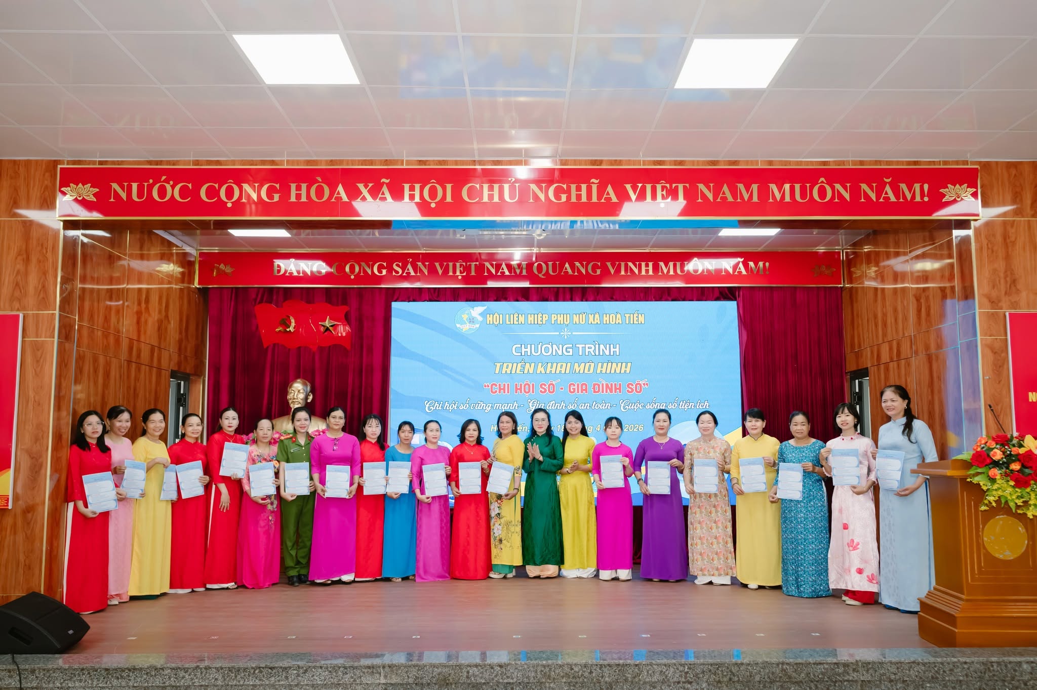 Hội LHPN xã Hòa Tiến triển khai mô hình "Chi hội số – Gia đình số" năm 2026