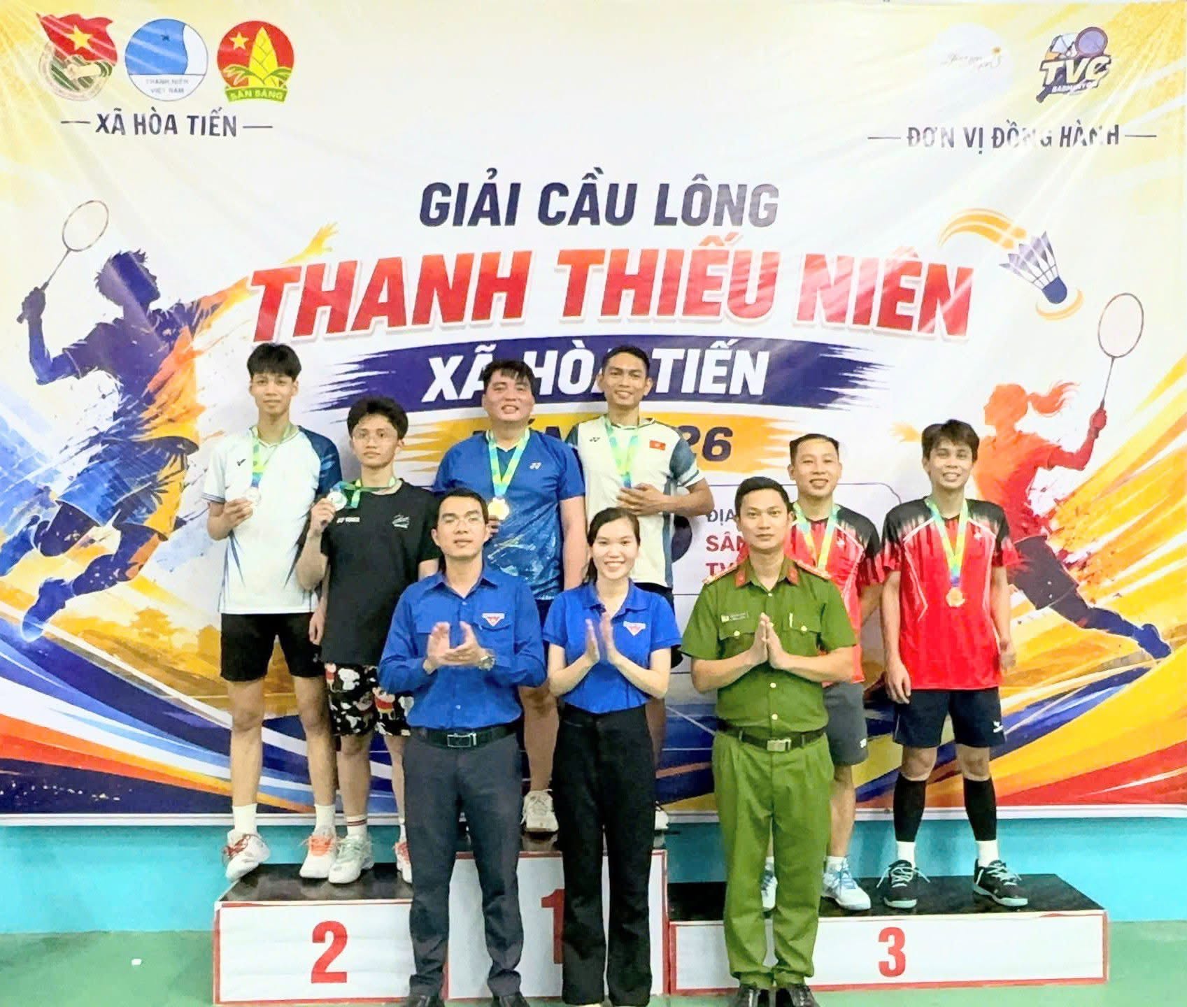 Khép lại Giải Cầu lông Thanh thiếu niên xã Hòa Tiến năm 2026 – Thành công rực rỡ